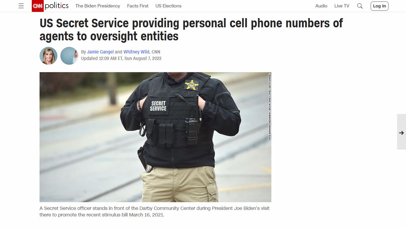 US Secret Service providing personal cell phone numbers of agents to ...